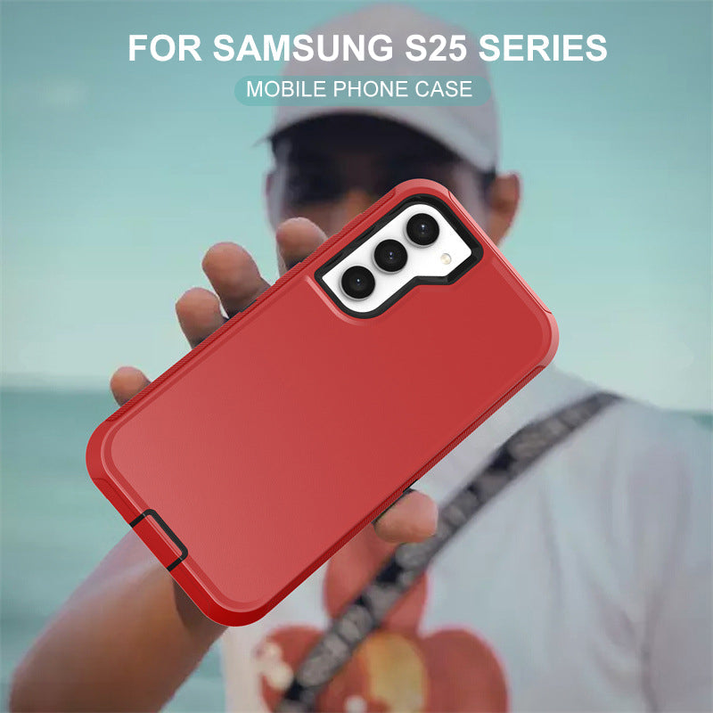 Suitable For Samsung S25 Series Frosted Soft Rubber Double-sided Anti-fall Mobile Phone Case