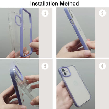 Suitable For iPhone Series Anti-Fall Transparent 3-In-1 Mobile Phone Case