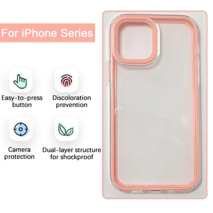 Suitable For iPhone Series Anti-Fall Transparent 3-In-1 Mobile Phone Case