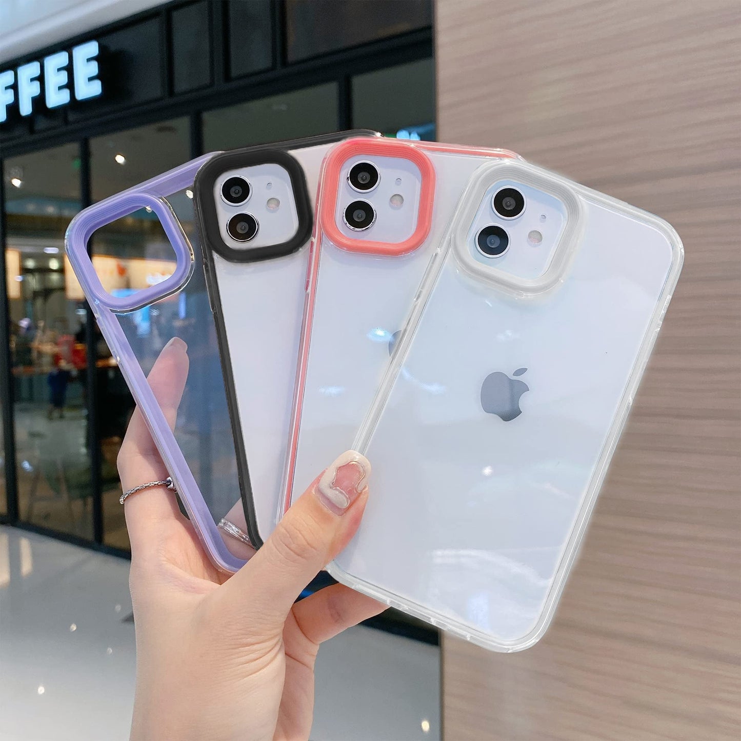 Suitable For iPhone Series Anti-Fall Transparent 3-In-1 Mobile Phone Case