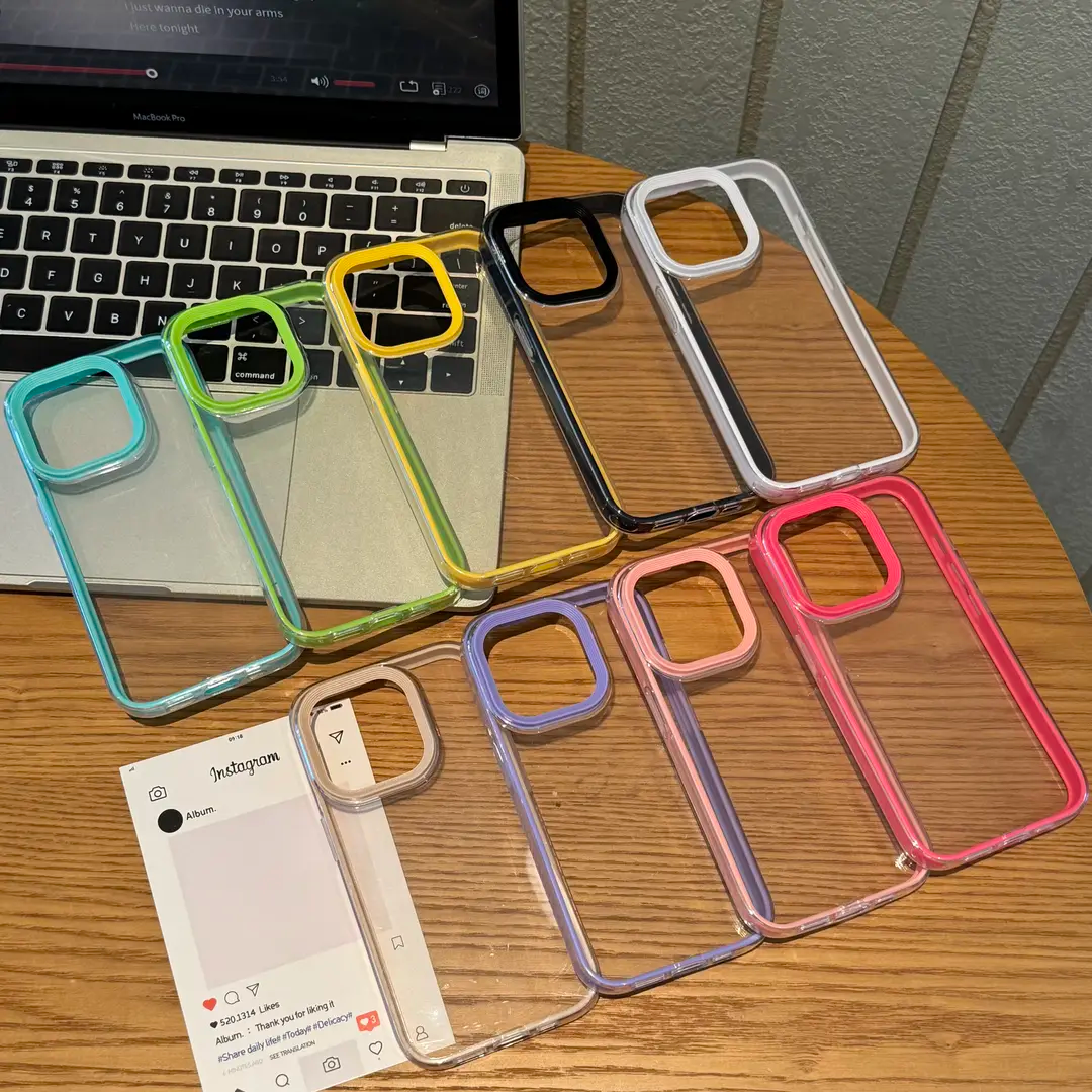 Suitable For iPhone Series Anti-Fall Transparent 3-In-1 Mobile Phone Case